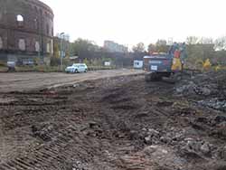 Holzplatz Halle - Abbruch, Beräumung Gelände und Bodensanierung