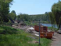 Wassersportzentrum Osendorfer See - Beräumung, Entkernung, Abbruch, Entsorgung, Baustraße anlegen