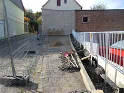 Gebäude Luisenstr. Hettstedt - Abbrucharbeiten mit Geländeregulierung und Gebäudesicherung