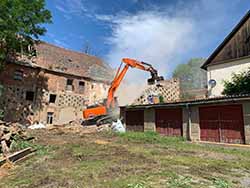 Wormsleben - Sicherheitsabbruch Wirtschaftsgebäude - Abbruch, Entsorgung